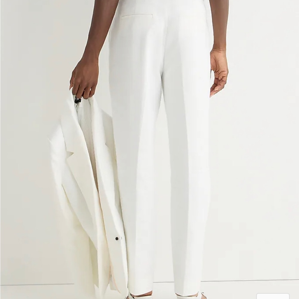 White Linen J.Crew Kate Pants